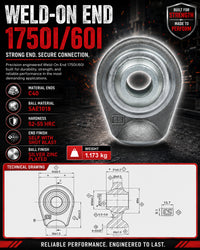 Weld-On End 1750/60/I Set of 2